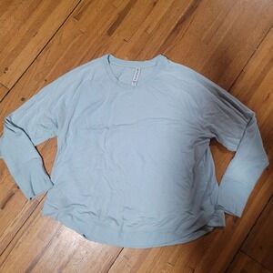 Athleta Light Blue Long Sleeve Crew Neck Sweatshirt Pullover Top Women's 1X Soft